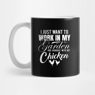 'Hangout With My Chickens' Clever Chicken Garden Gift Mug